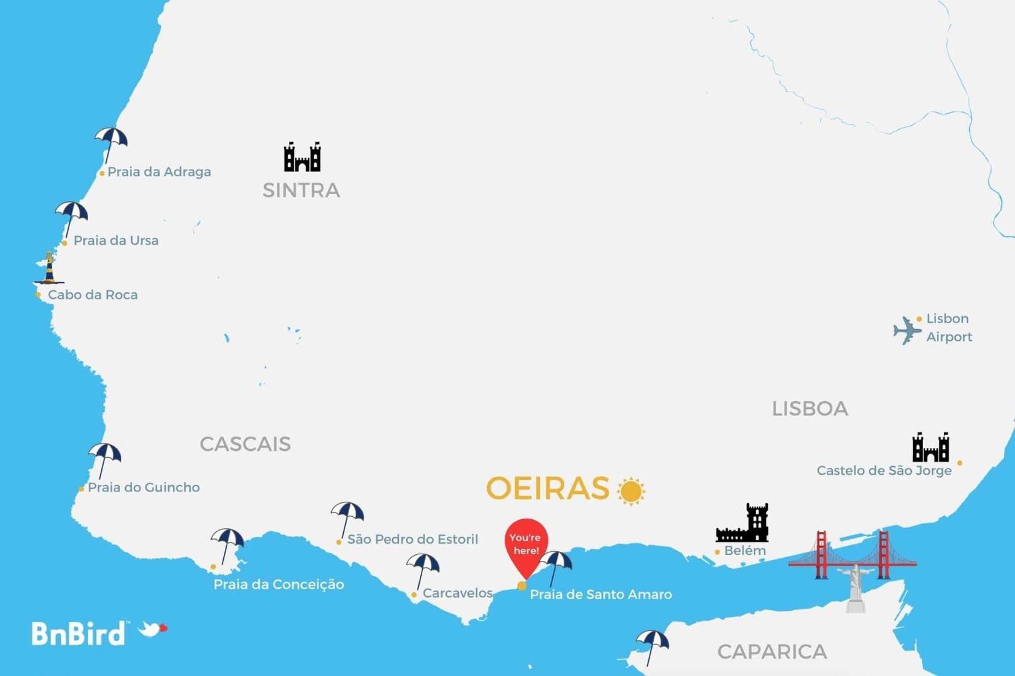 Santo Amaro Beach Family Stays Oeiras Eksteriør bilde